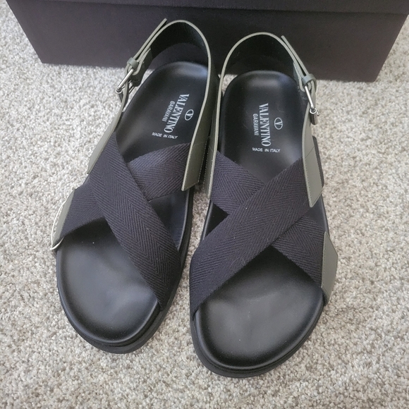 Valentino Sandals Black Olive NEW NIB size 40 Men\'s main image 9